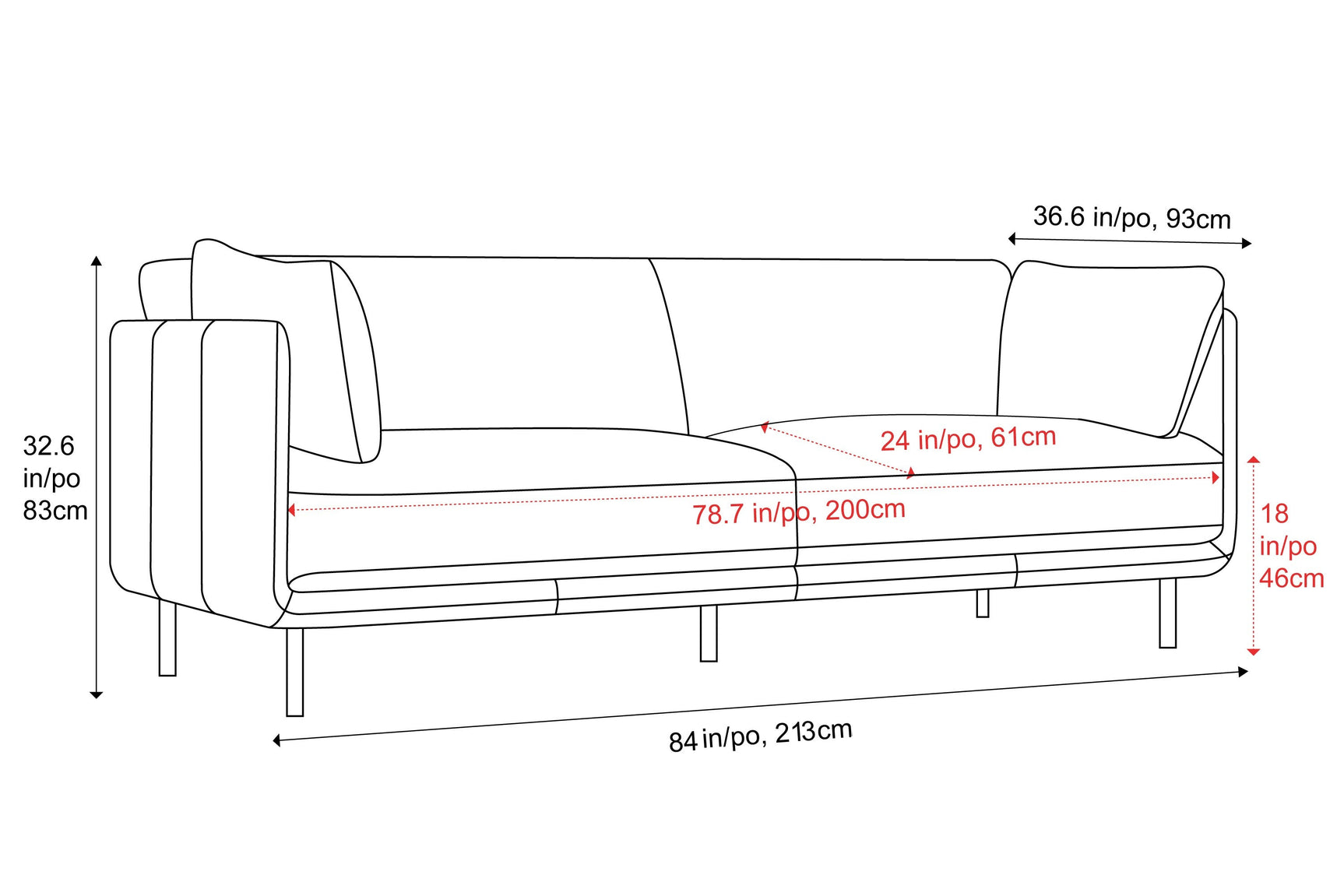 Chloe Leather Sofa
