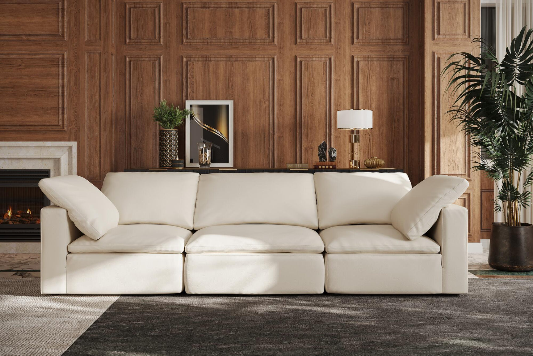Claire Leather Modular Sofa