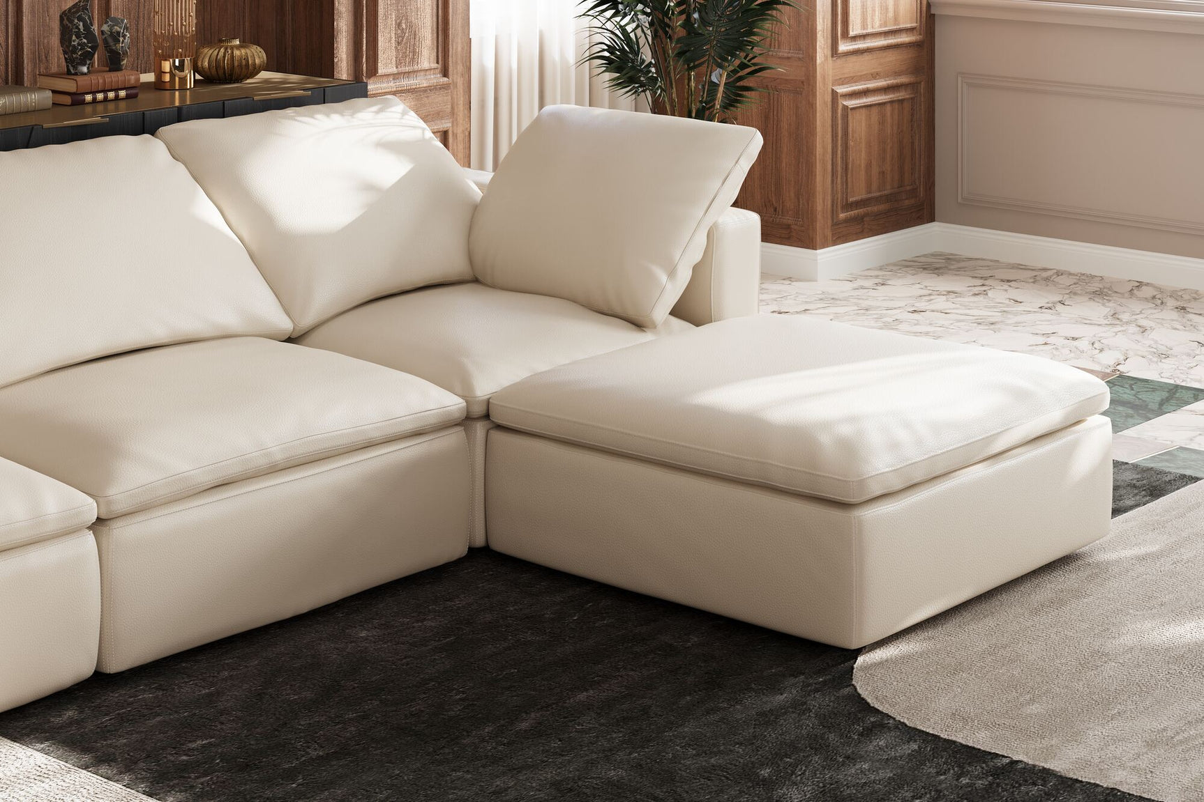 Claire Leather Modular Sofa