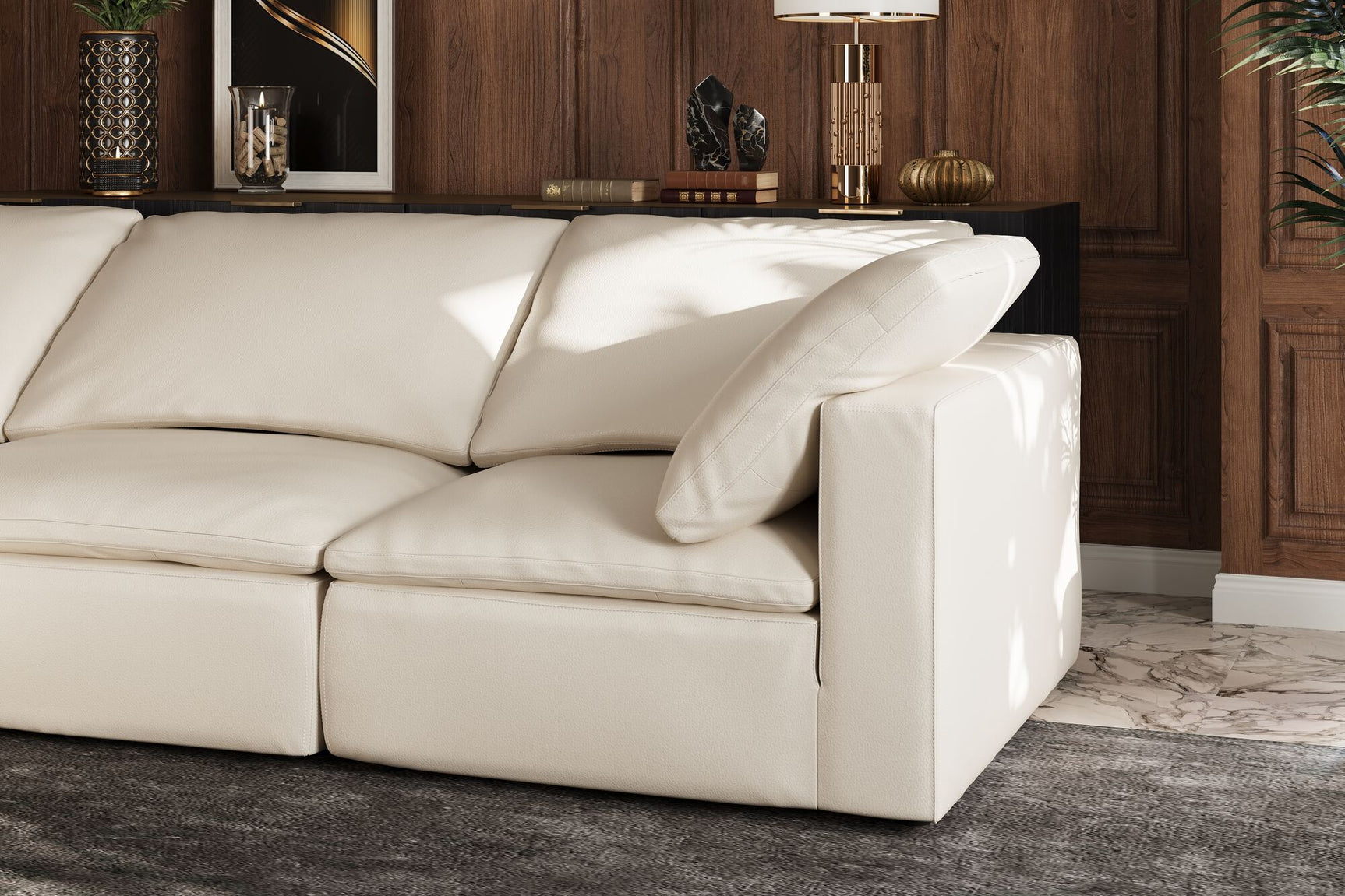 Claire Leather Modular Sofa