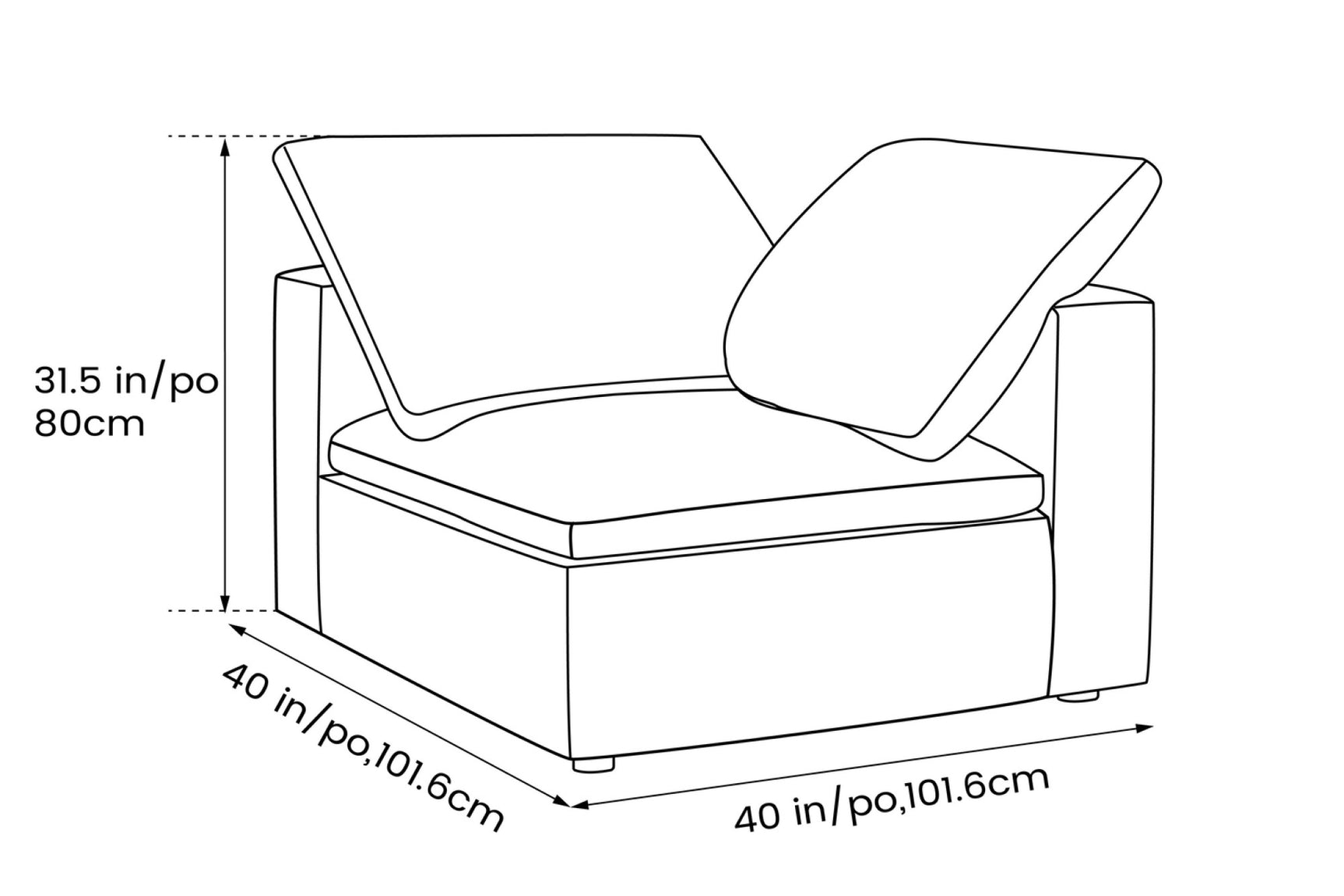 Claire Leather Corner Piece