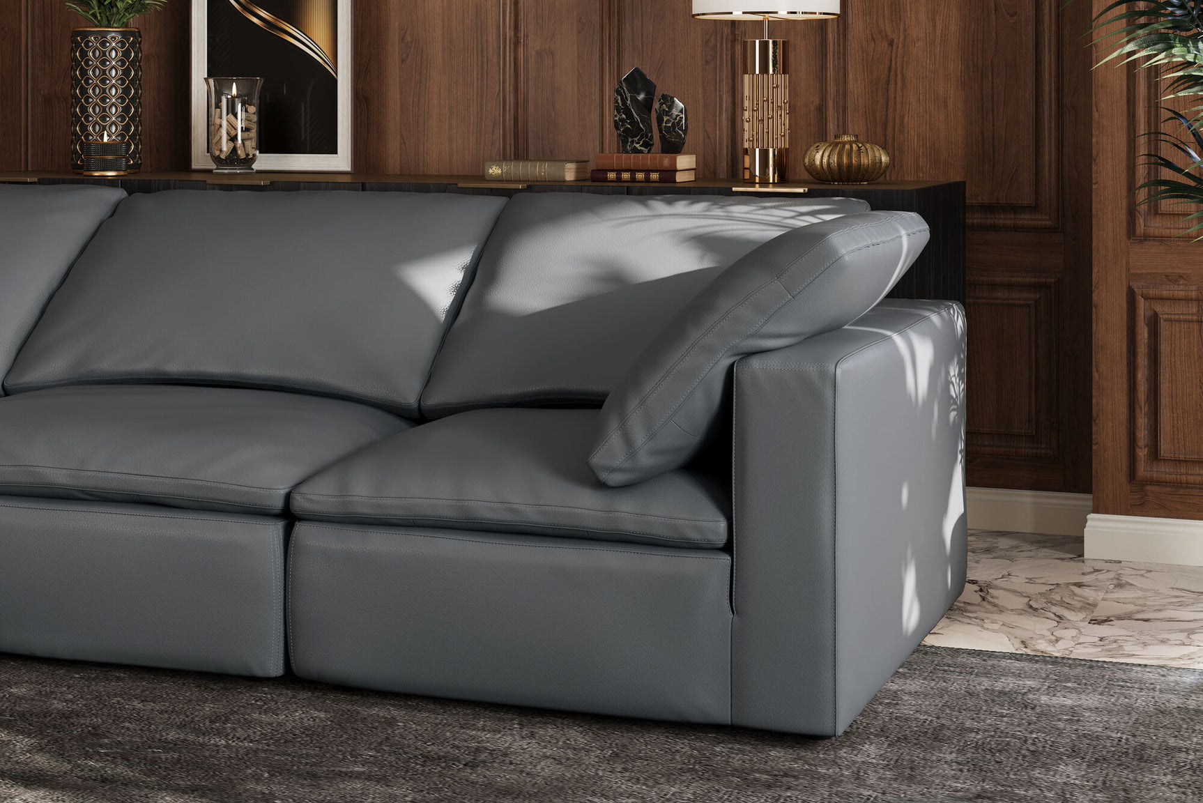 Claire Leather Modular Sofa