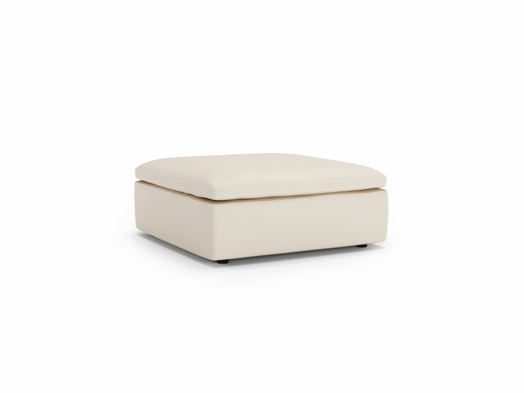 Claire Leather Ottoman