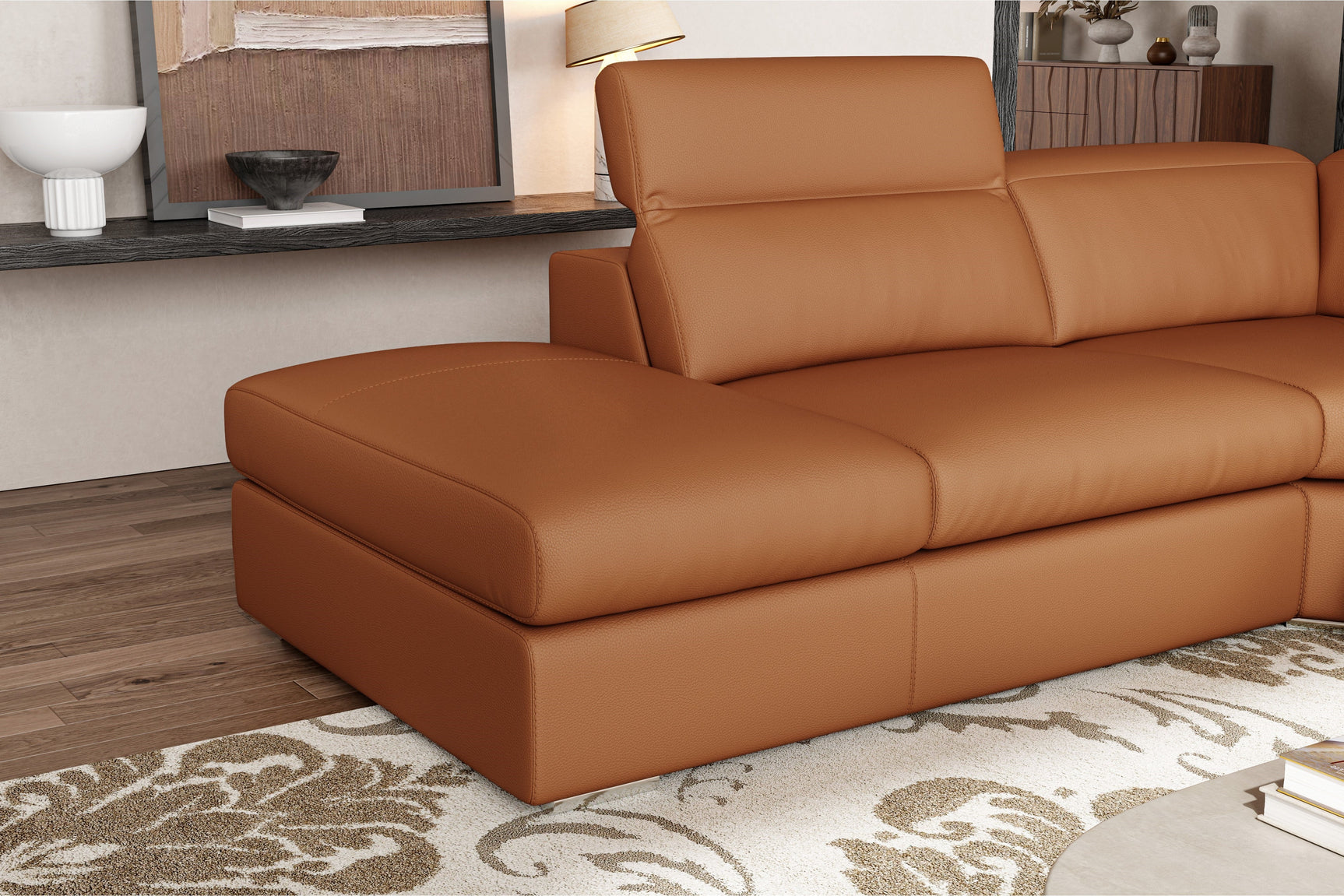 Clara Leather Recliner Sectional Sofa