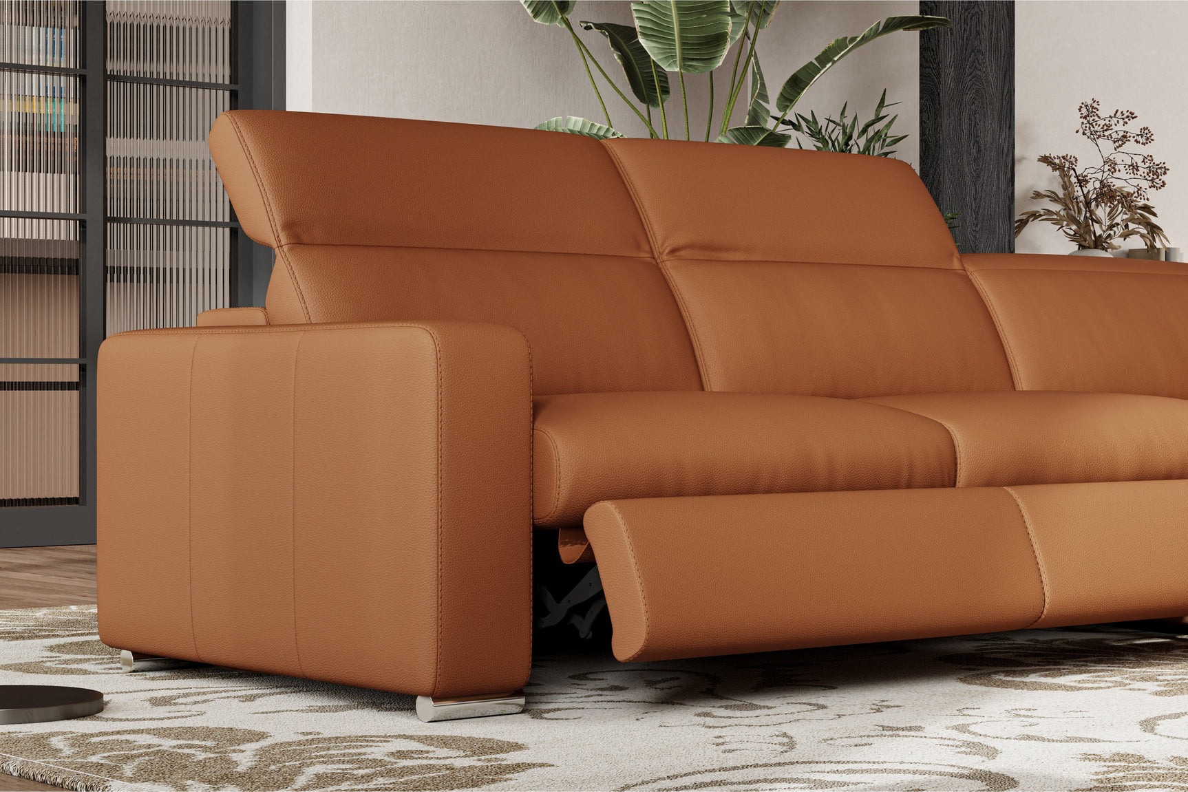 Clara Leather Recliner Sectional Sofa