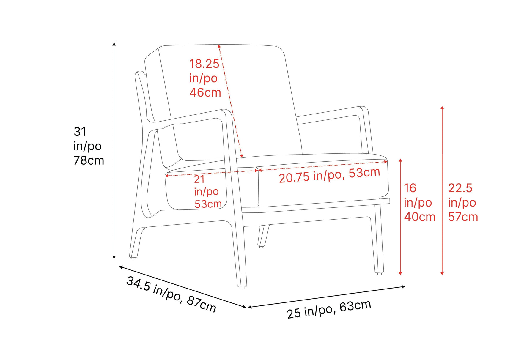 Ella Leather Accent Chair