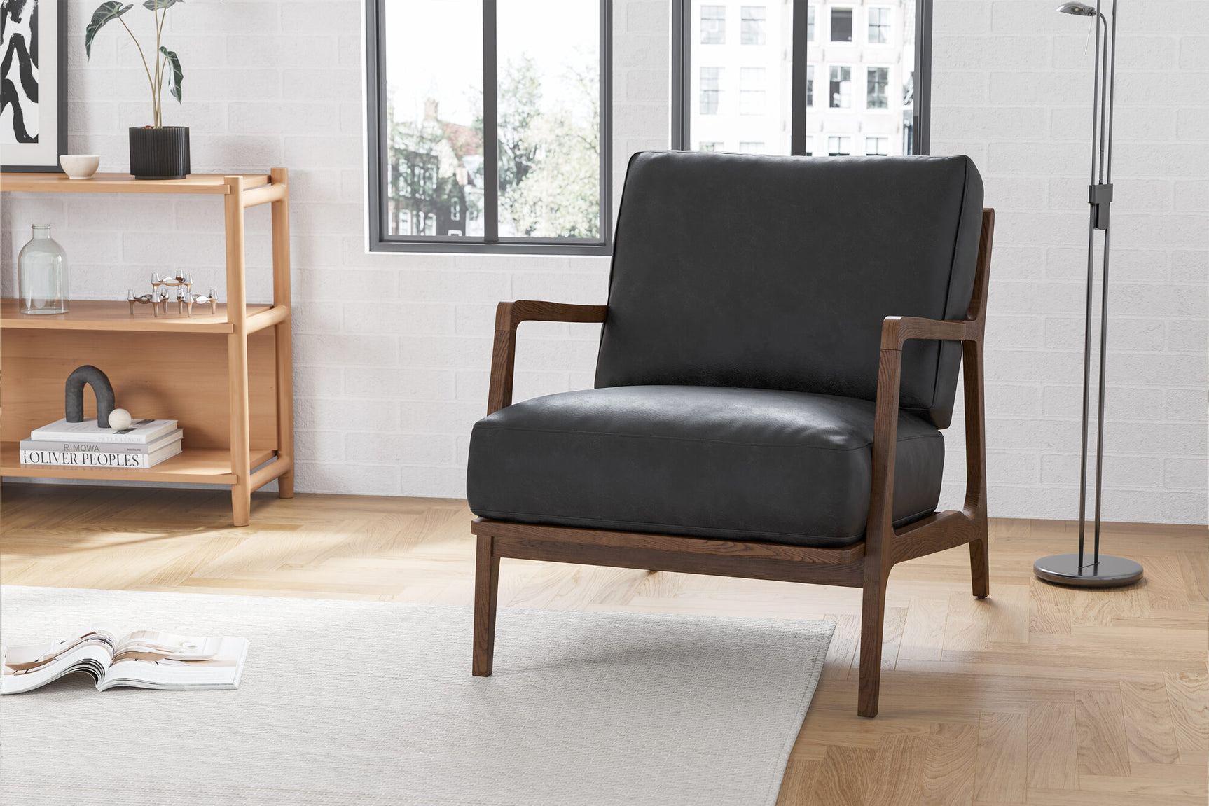 Ella Leather Accent Chair