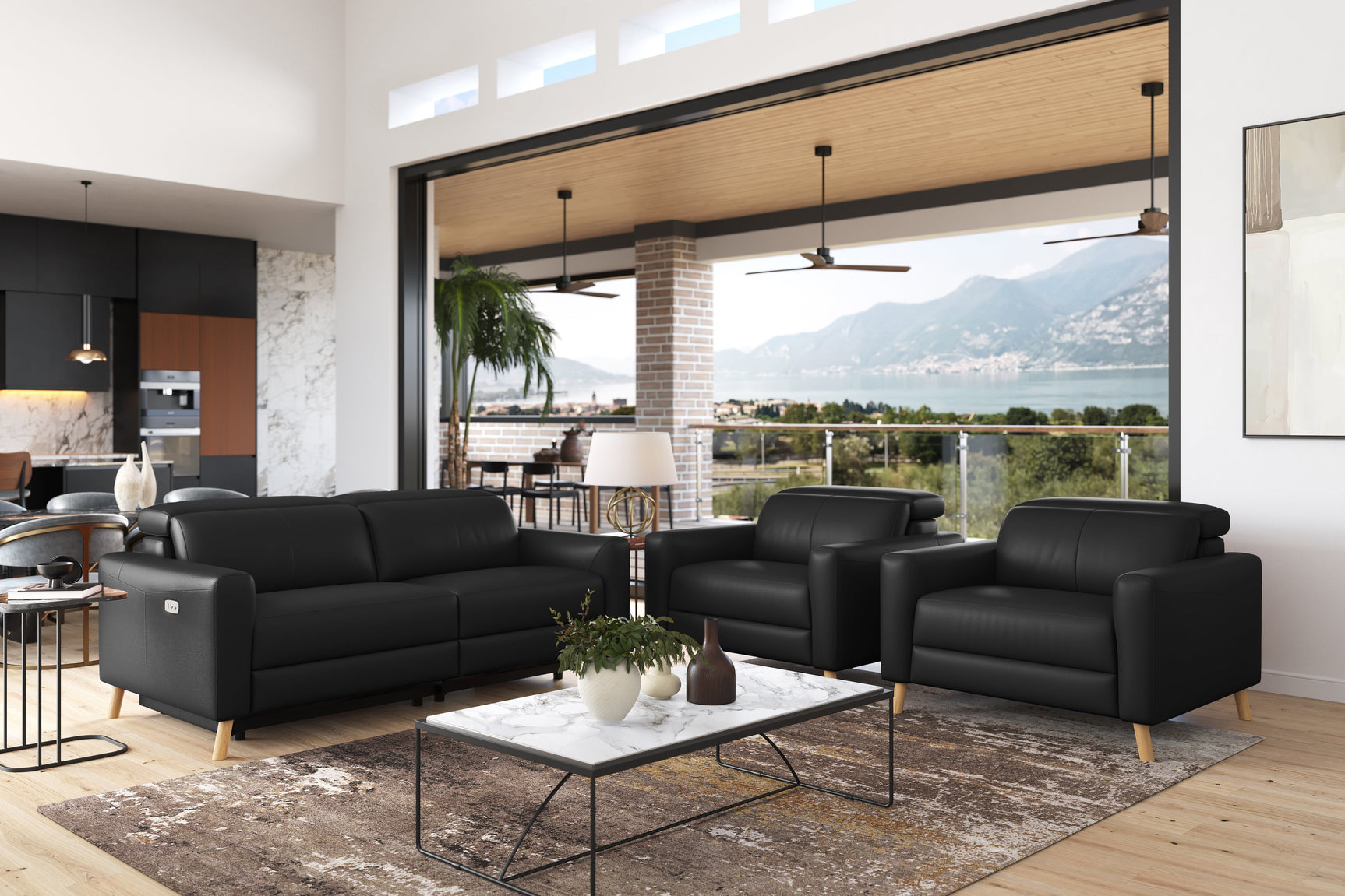 Elodie Leather Accent Chair