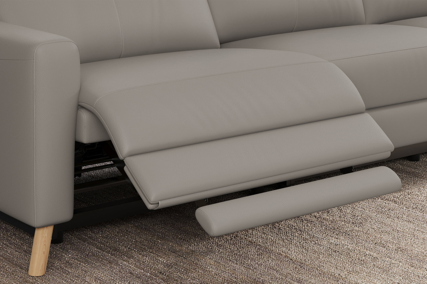 Elodie Leather Recliner Sectional Sofa