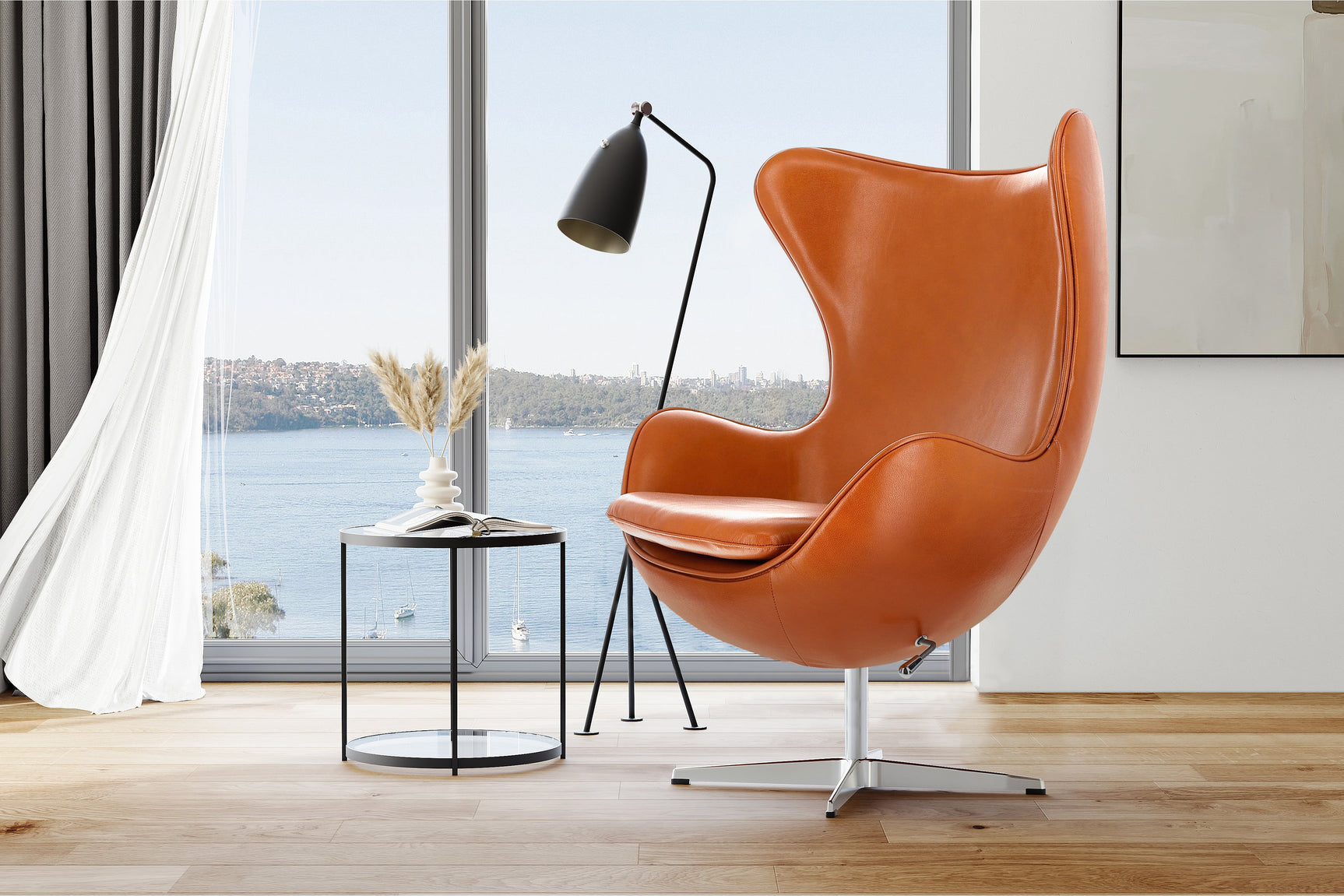 Finola Leather Accent Chair