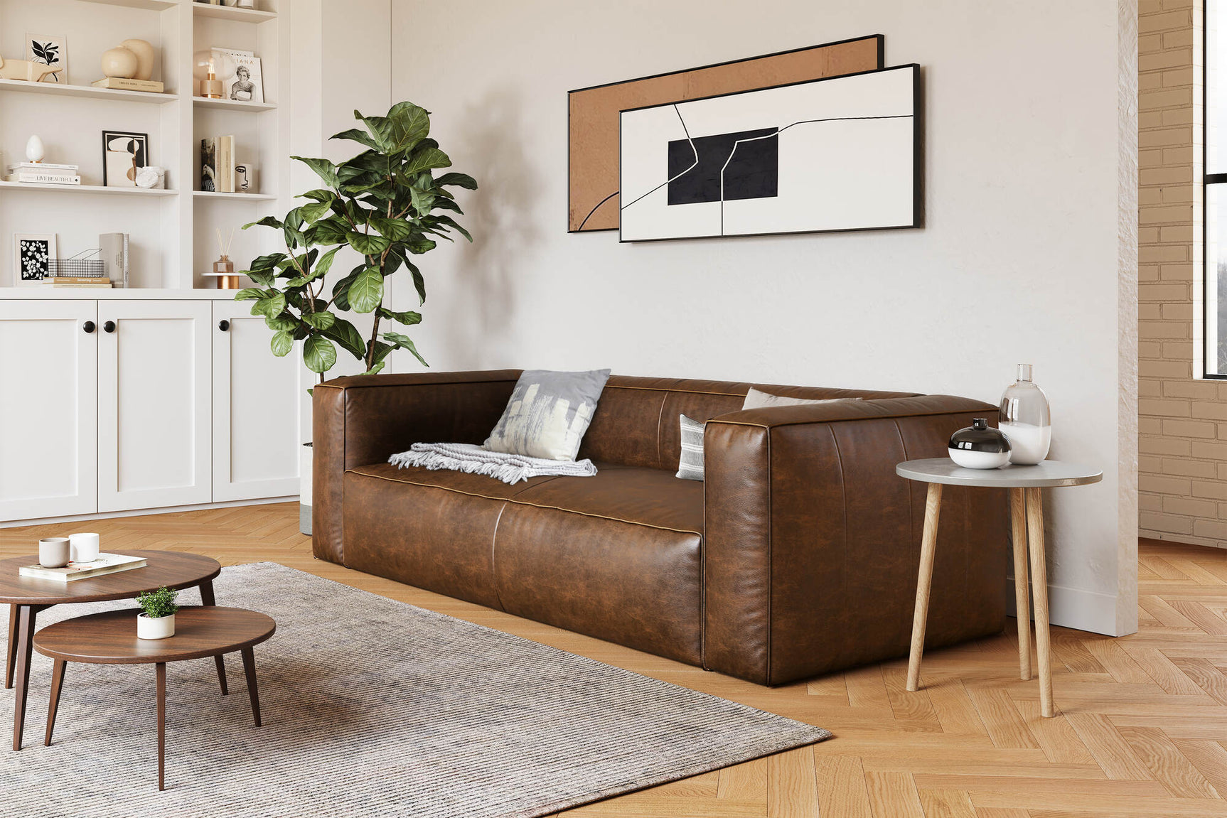 Graz Leather Sofa