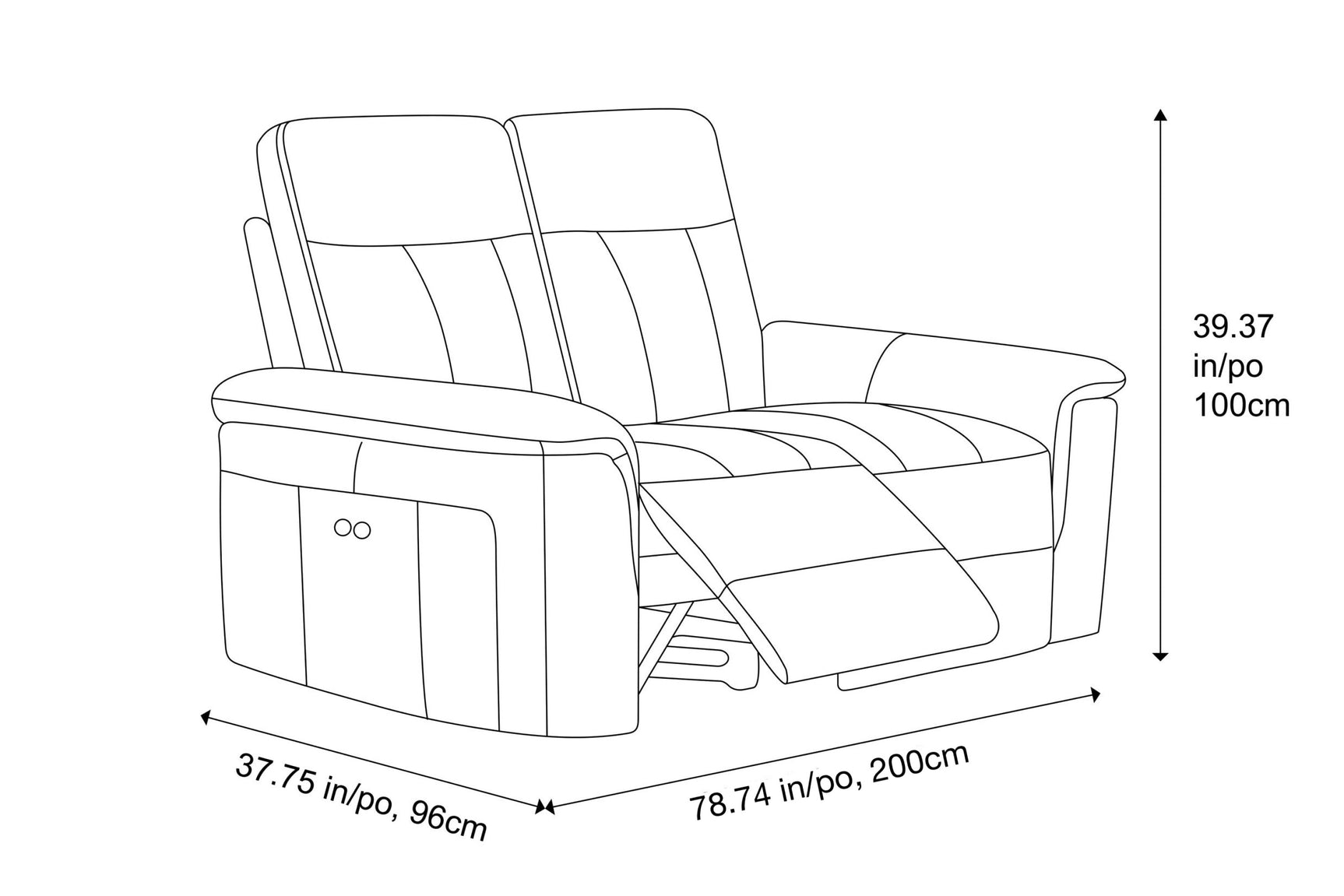 Heidi Leather Recliner Sofa