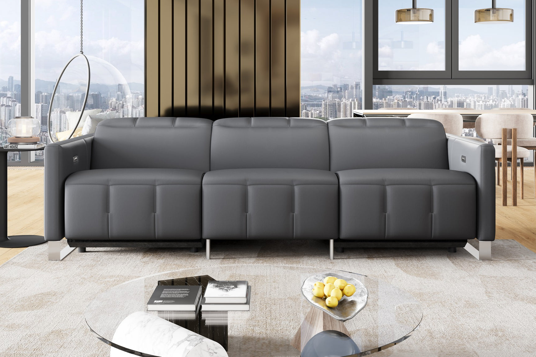 Isla Leather Recliner Sofa