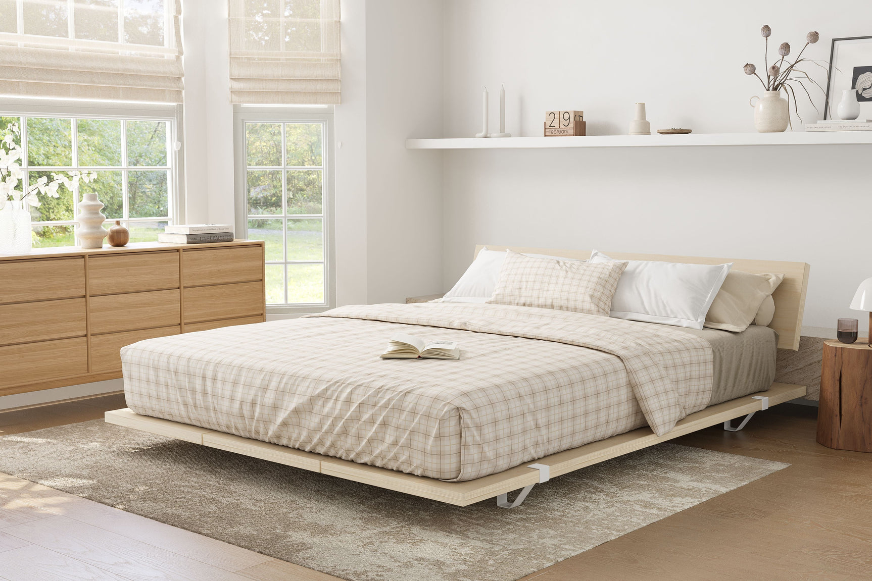 Jade Wood Bed Frame