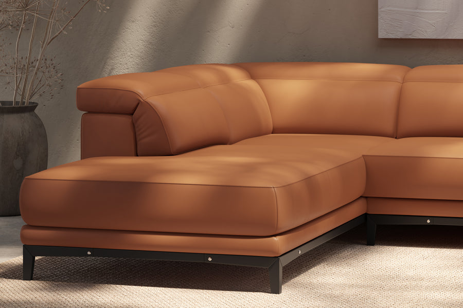 Valletta Leather Corner Sectional Sofa