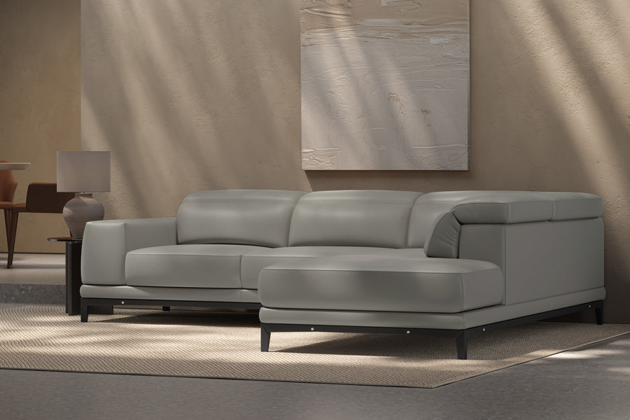 Valletta Leather Corner Sectional Sofa