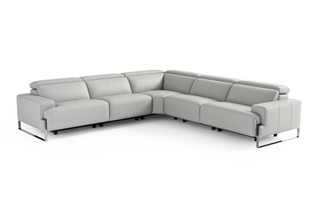 Melania Leather Reclining Corner Sectional Sofa