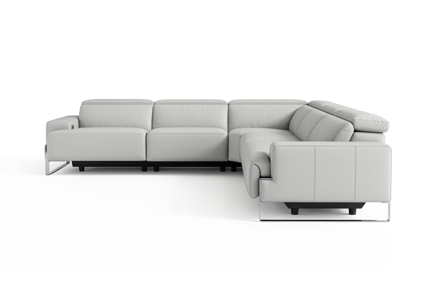 Melania Leather Reclining Corner Sectional Sofa