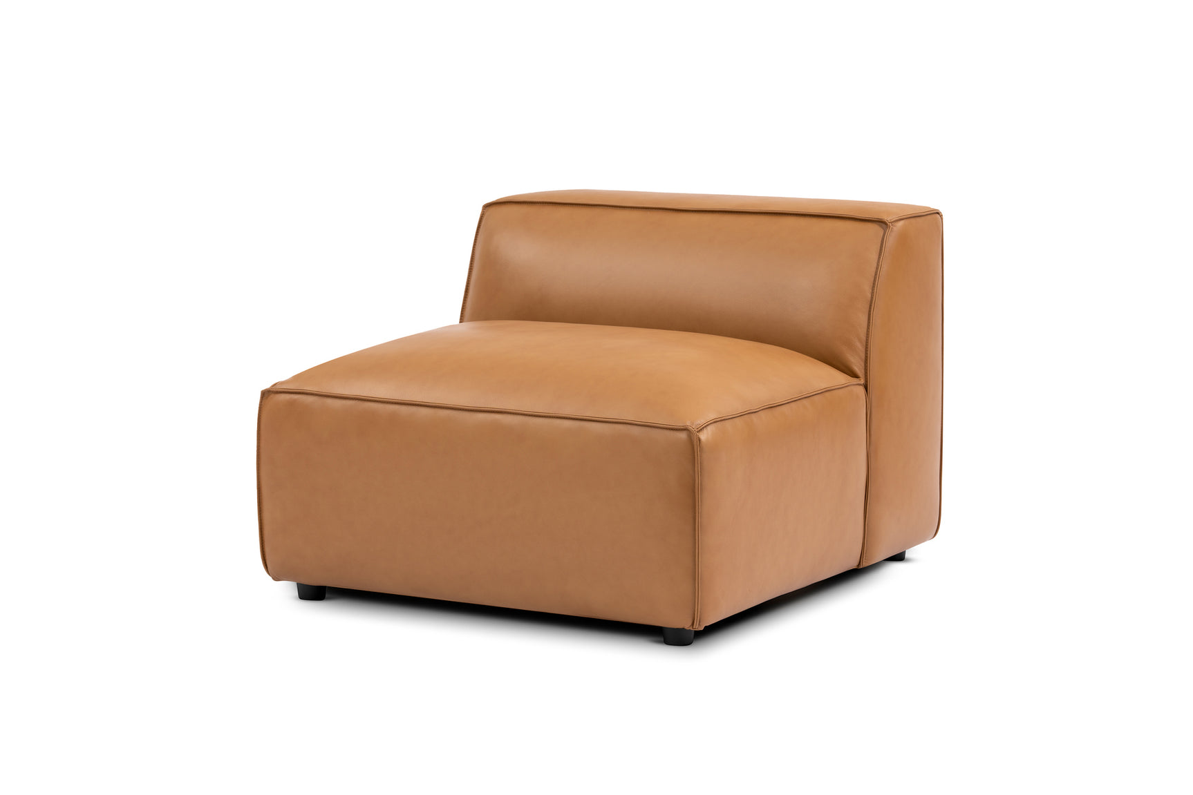 Nathan Leather Armless Sofa Module