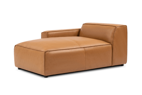 Nathan Leather Left Chaise Sofa Module