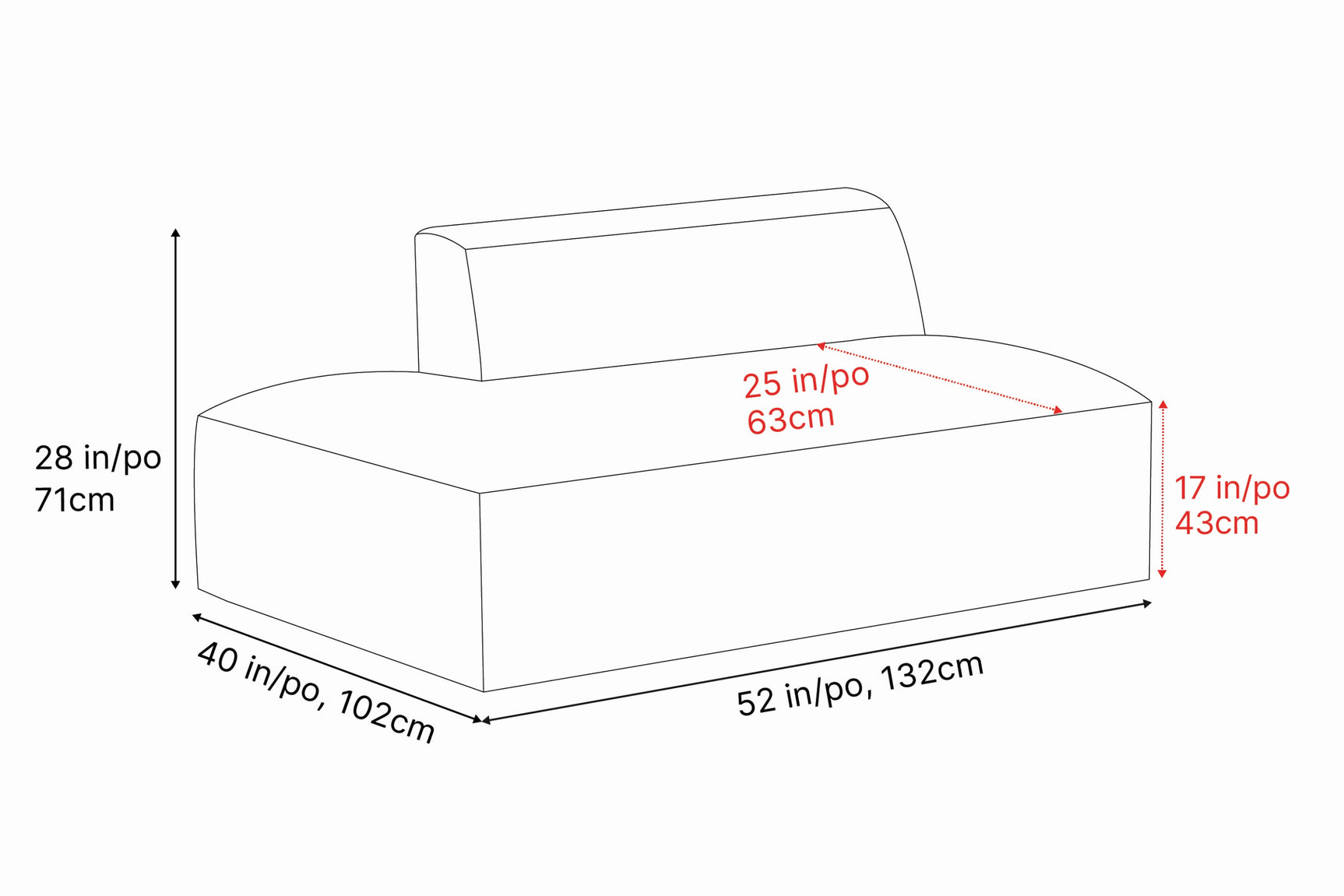 Nathan Leather Left Open-End Sofa Module