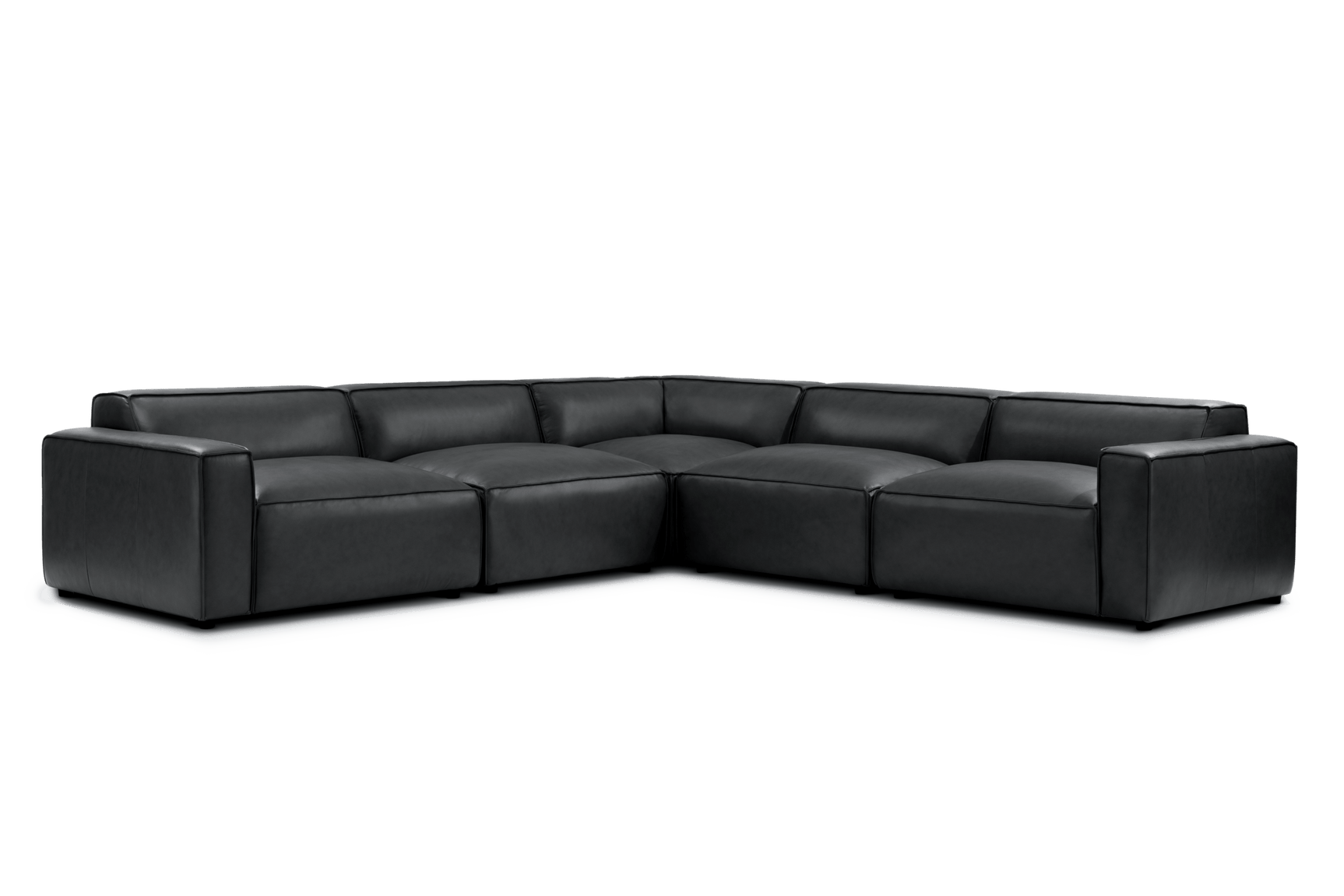 Nathan Leather Modular Corner Sectional Sofa