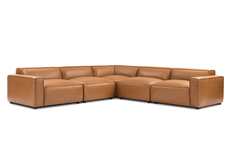 Nathan Leather Modular Corner Sectional Sofa