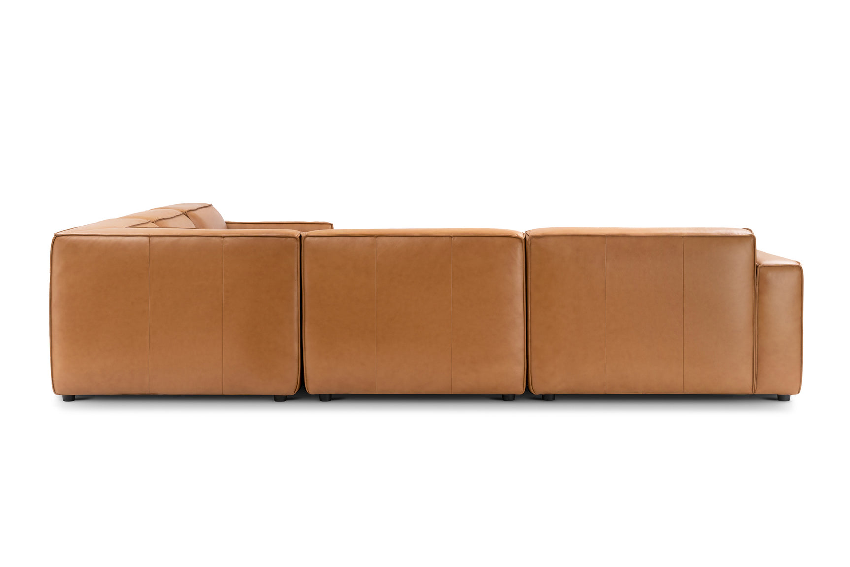 Nathan Leather Modular Corner Sectional Sofa