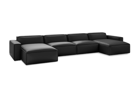 Nathan Leather Modular Sectional Sofa