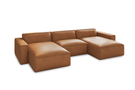 Nathan Leather Modular Sectional Sofa