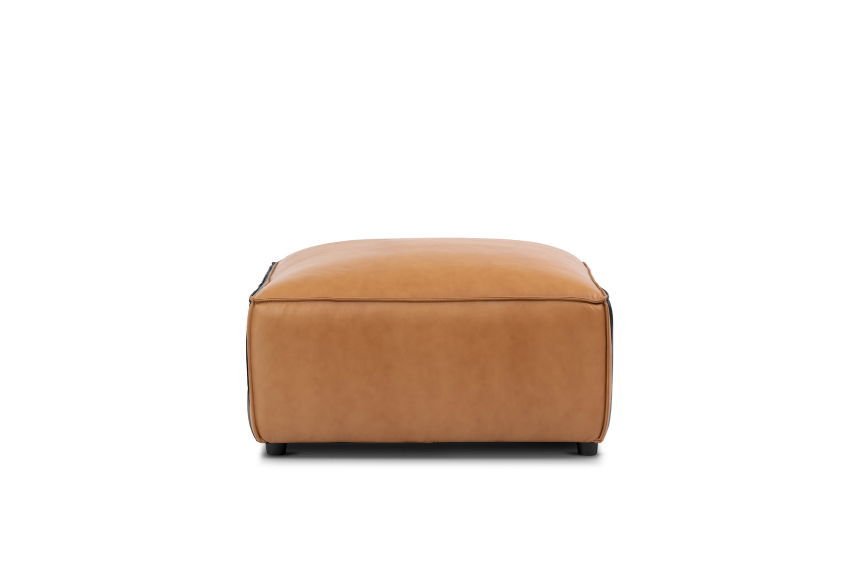 Nathan Leather Ottoman