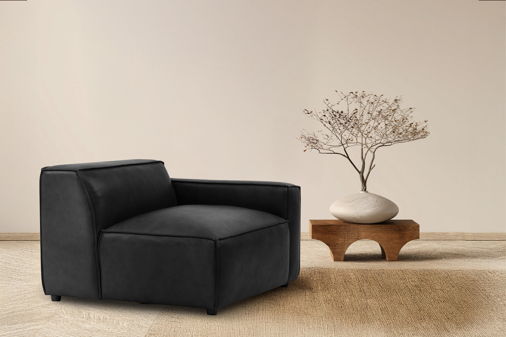 Nathan Leather Right Arm Sofa Module