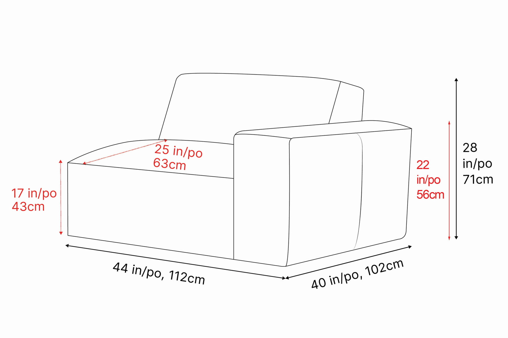 Nathan Leather Right Arm Sofa Module