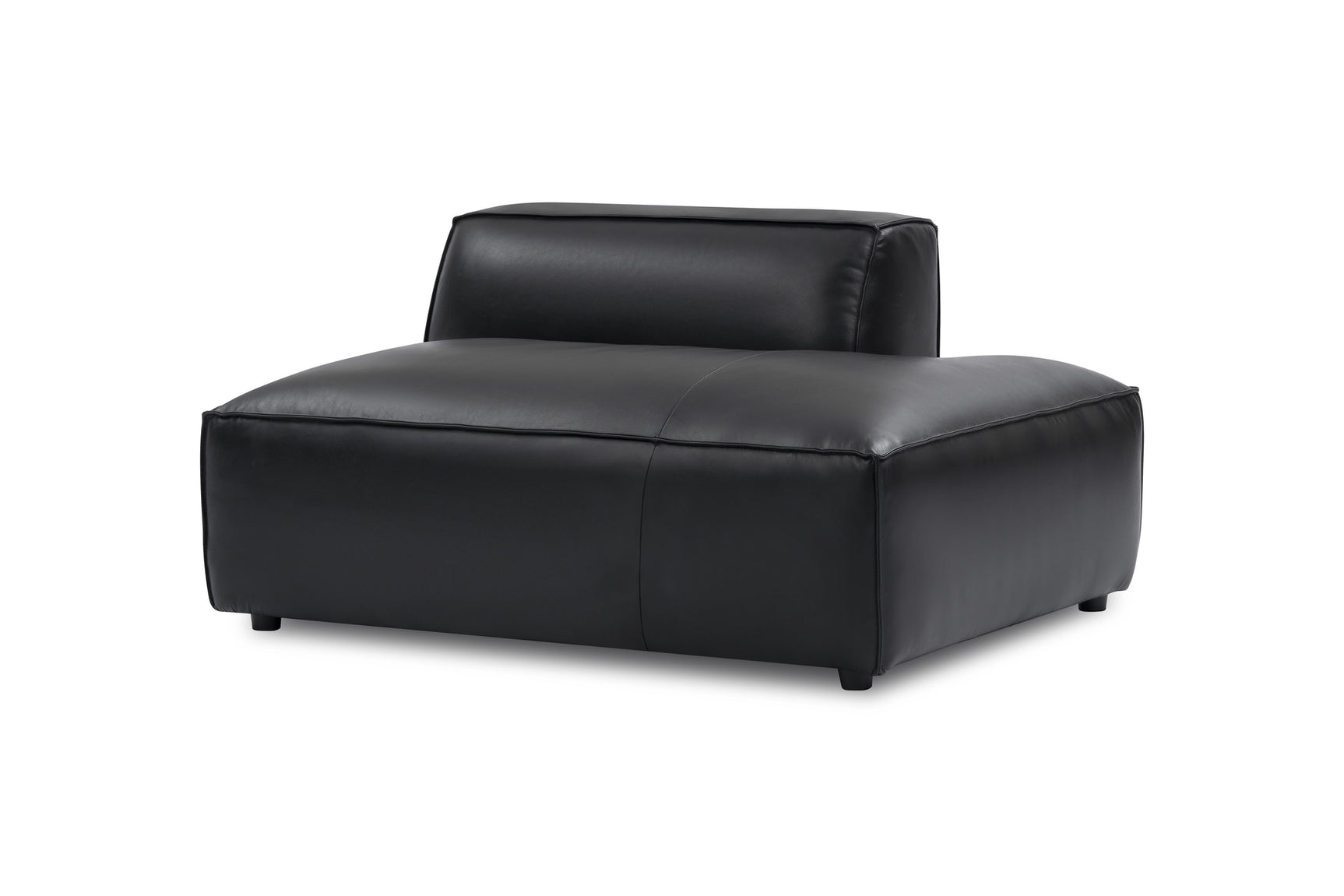 Nathan Leather Right Open-End Sofa Module
