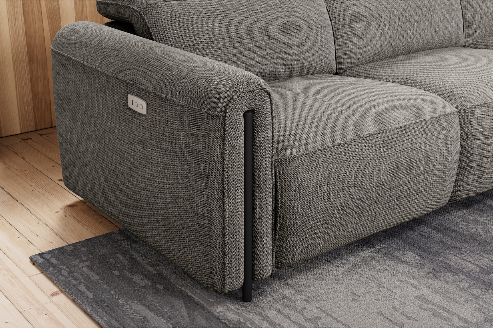 Octavia Fabric Reclining Corner Sectional Cloud Sofa