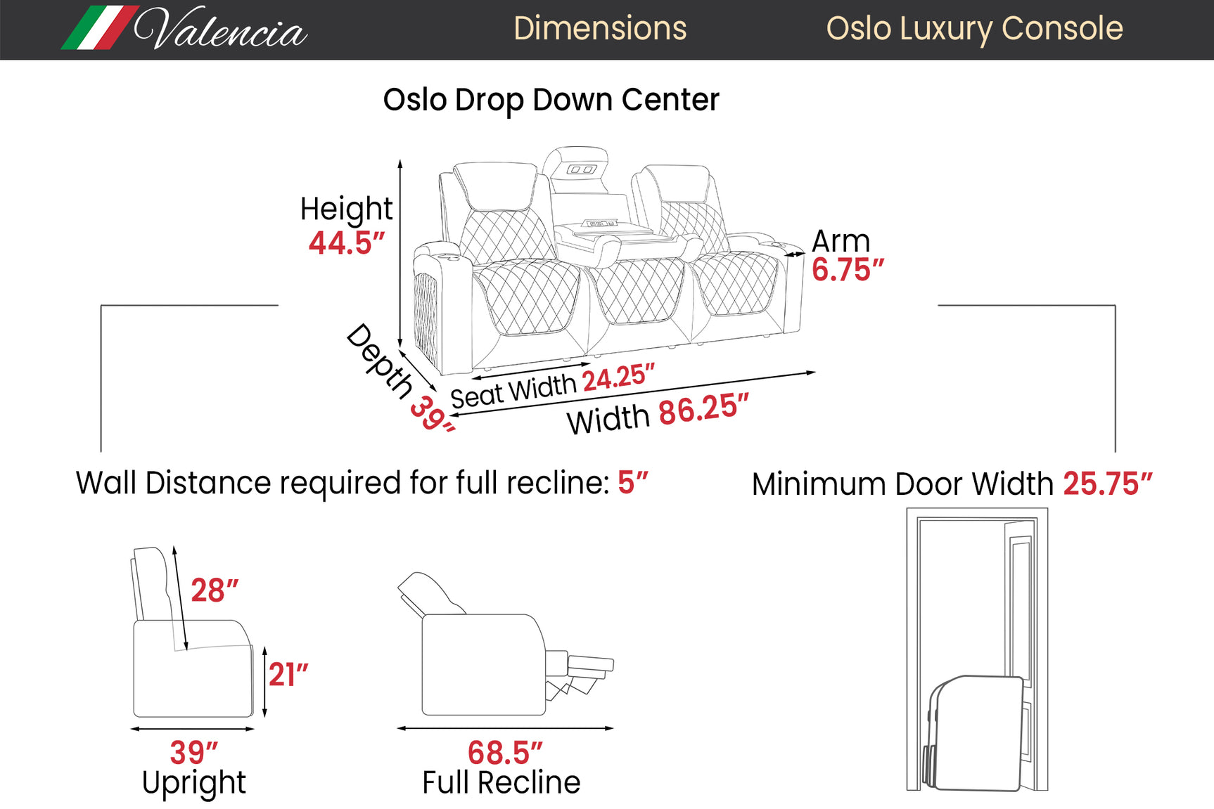 Oslo Luxury Edition Cinema Seating – Premium Recliner Seating & Cinema Sofa