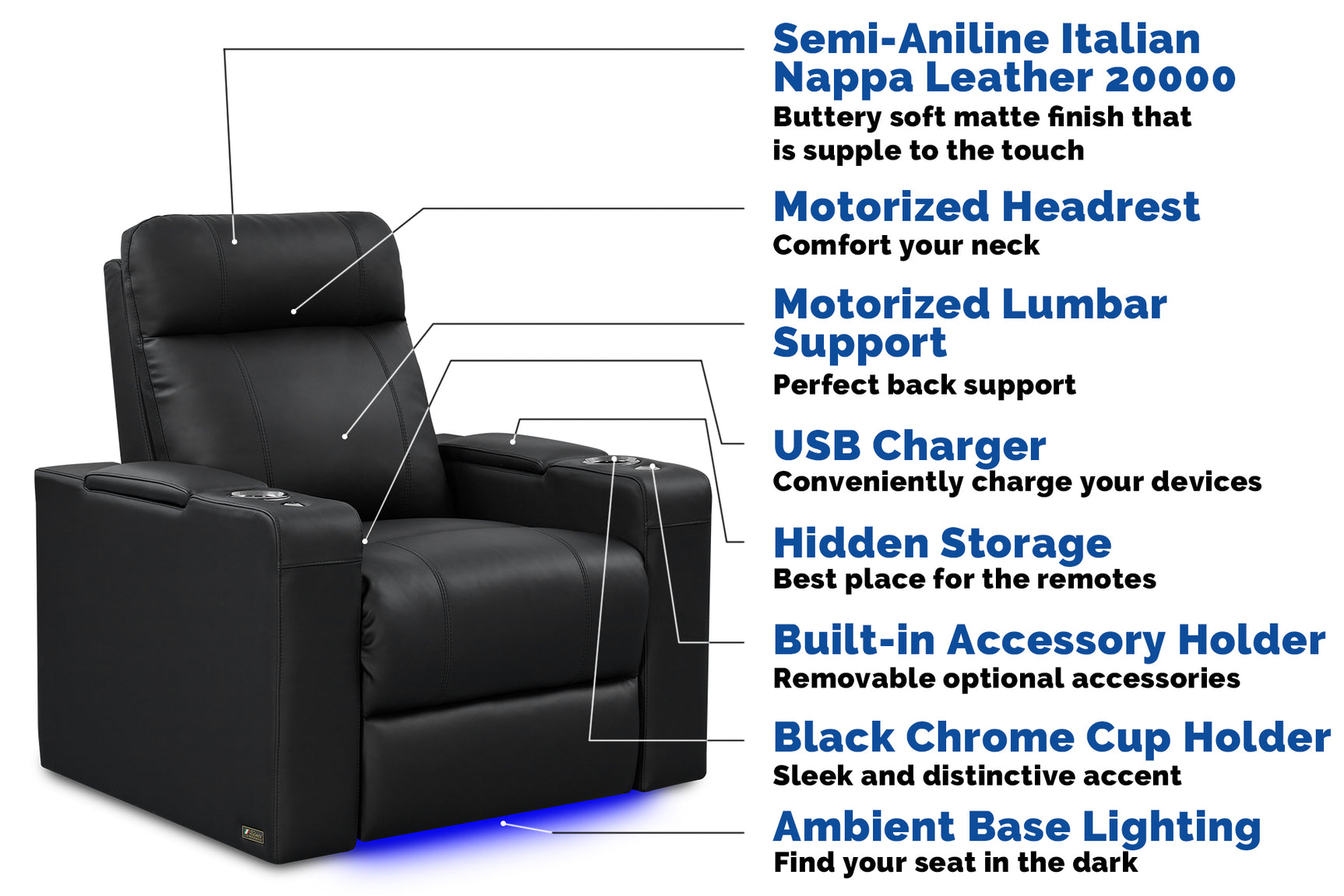 Piacenza Luxury Edition Cinema Seating – Premium Recliner Seating & Cinema Sofa