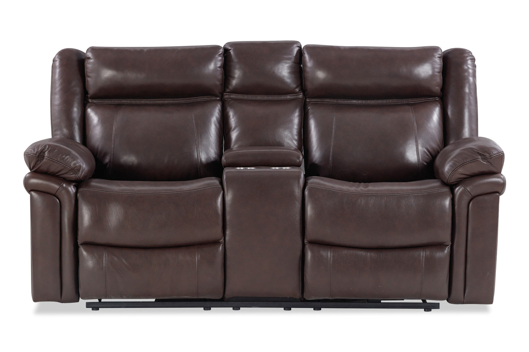 Charlie Leather Recliner Sofa with Console