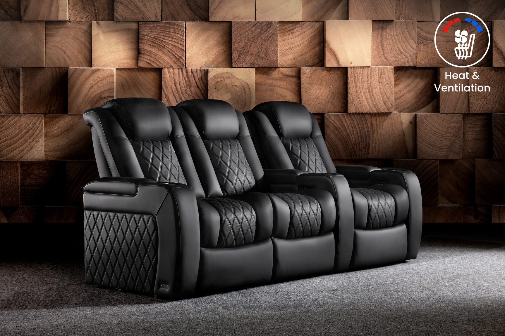 Tuscany Ultimate Heat & Ventilation Cinema Seating – Premium Recliner Seating & Cinema Sofa