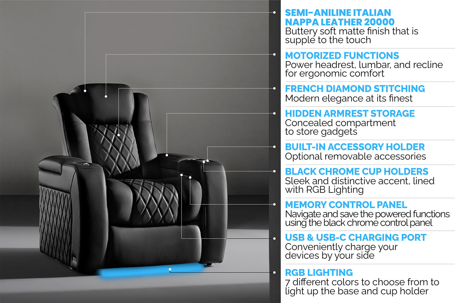 Tuscany Luxury Edition Cinema Seating – Premium Recliner Seating & Cinema Sofa