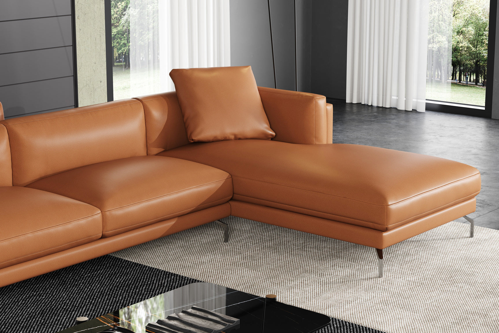 Zadar Leather Sectional Sofa