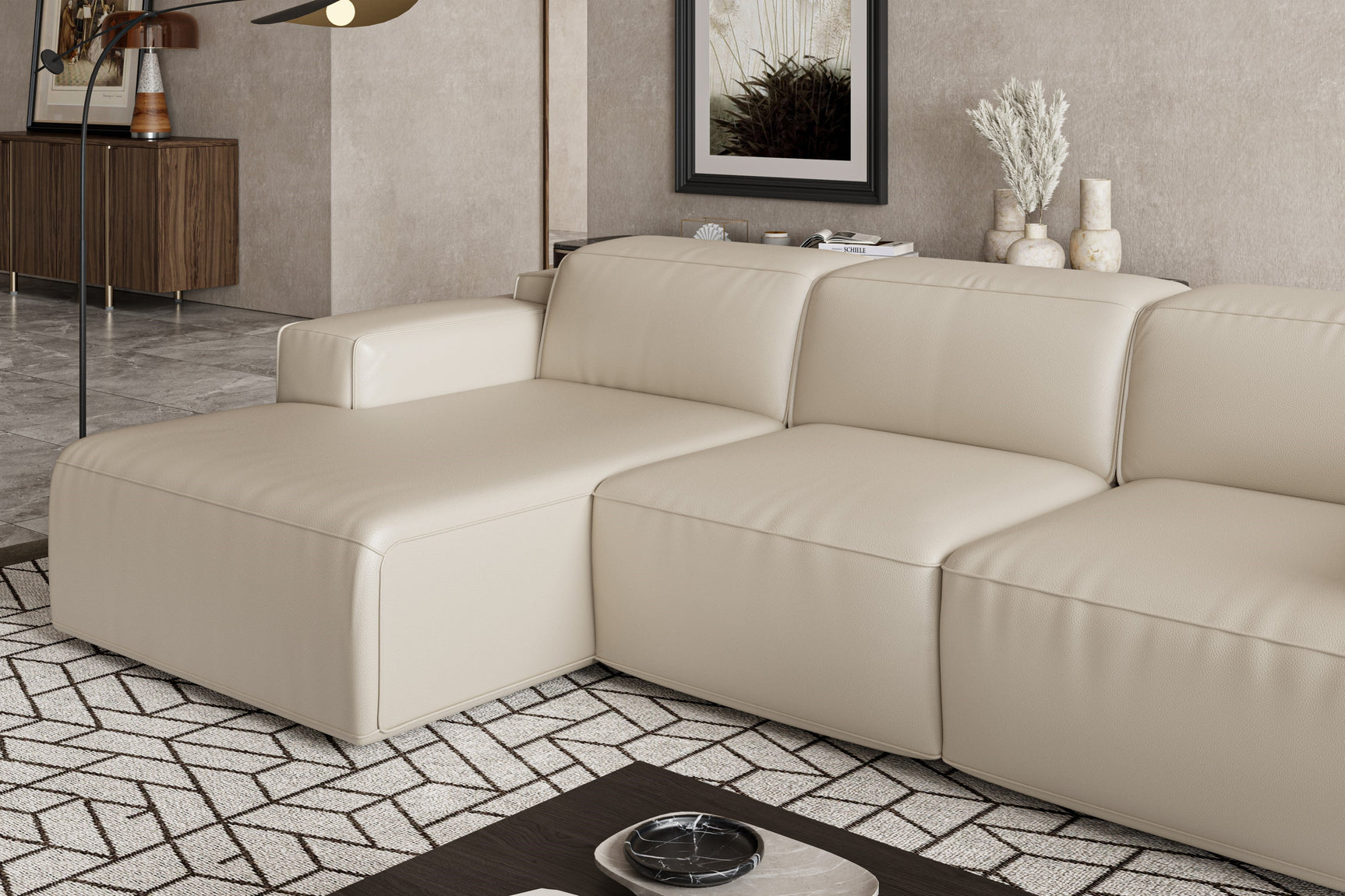 Valentina Leather Recliner Sectional Sofa