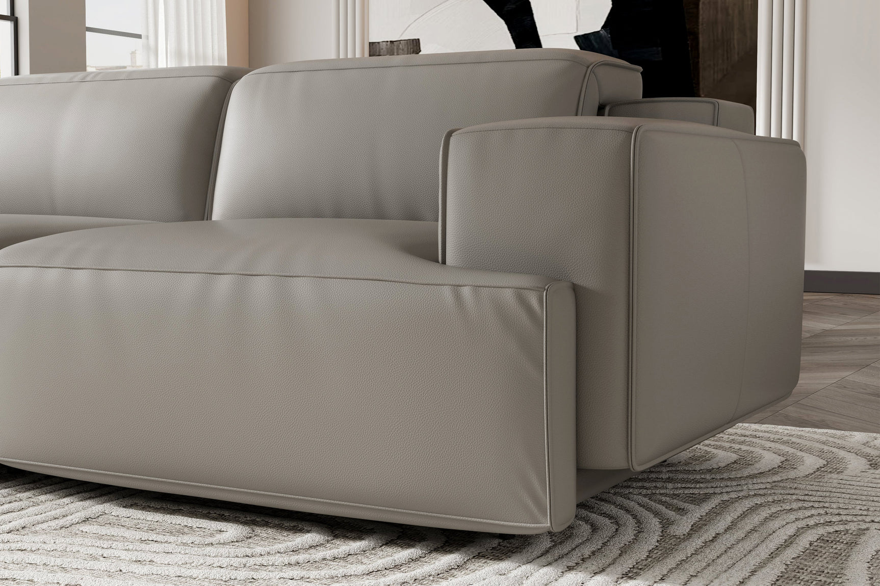 Valentina Leather Corner Recliner Sectional