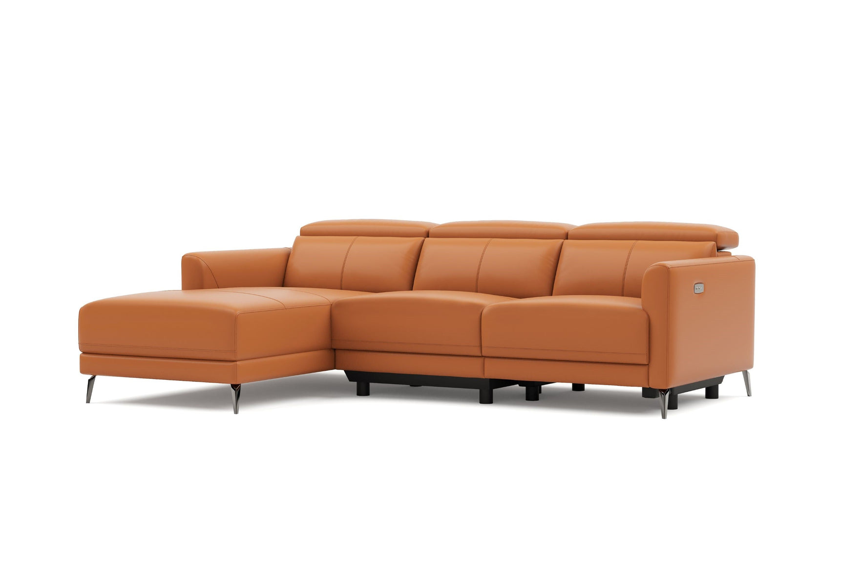Andria Leather Reclining Sectional Sofa
