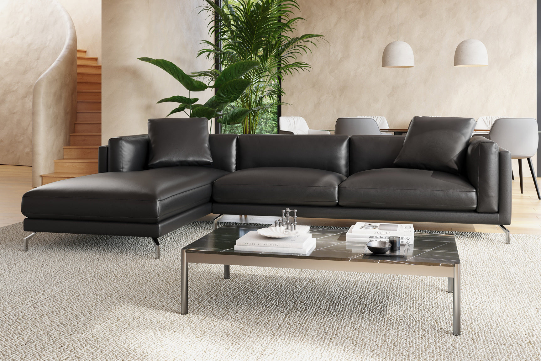 Zadar Leather Sectional Sofa