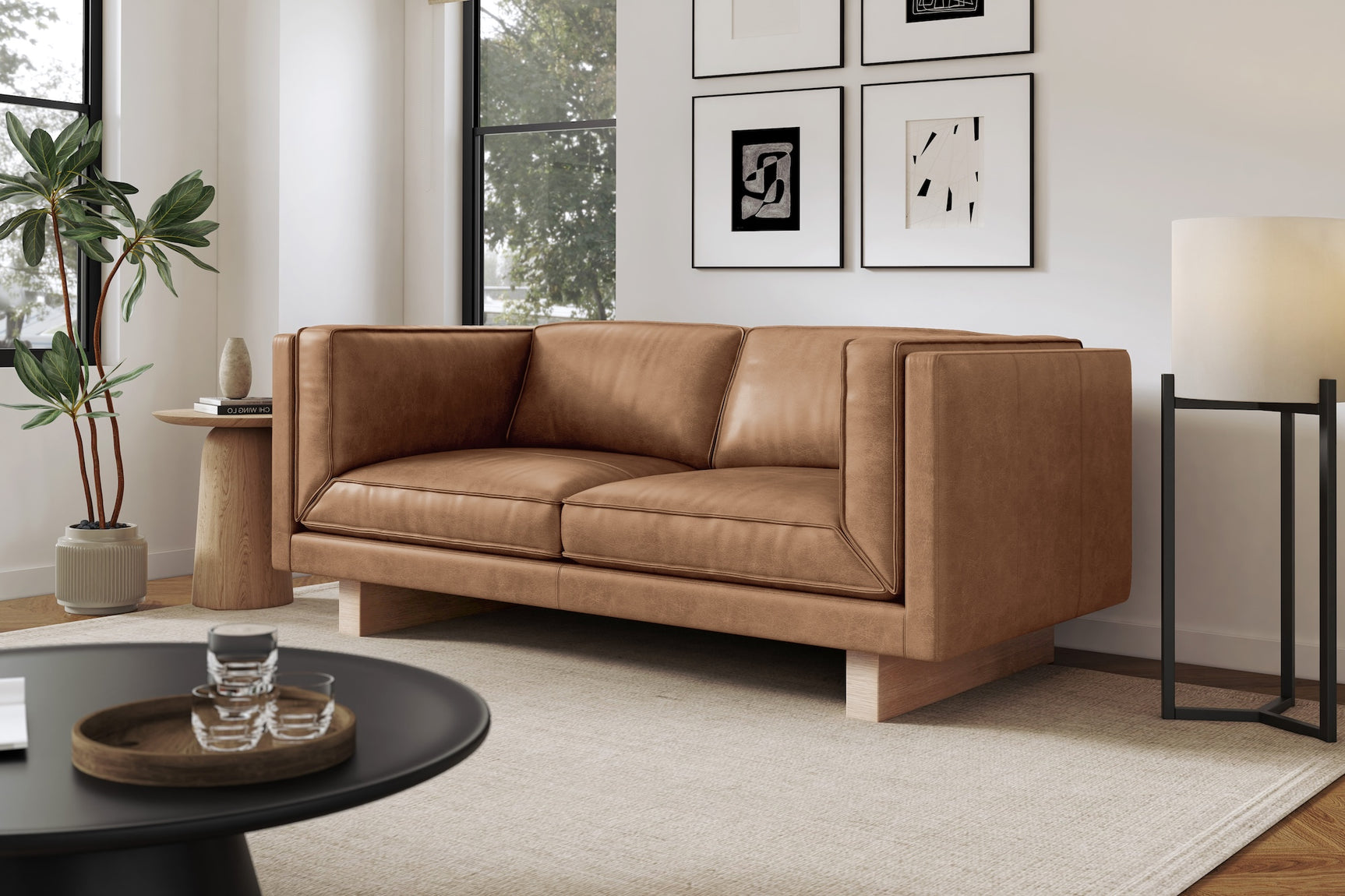 Alaina Leather Sofa