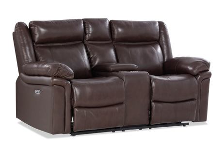 Charlie Leather Recliner Sofa with Console