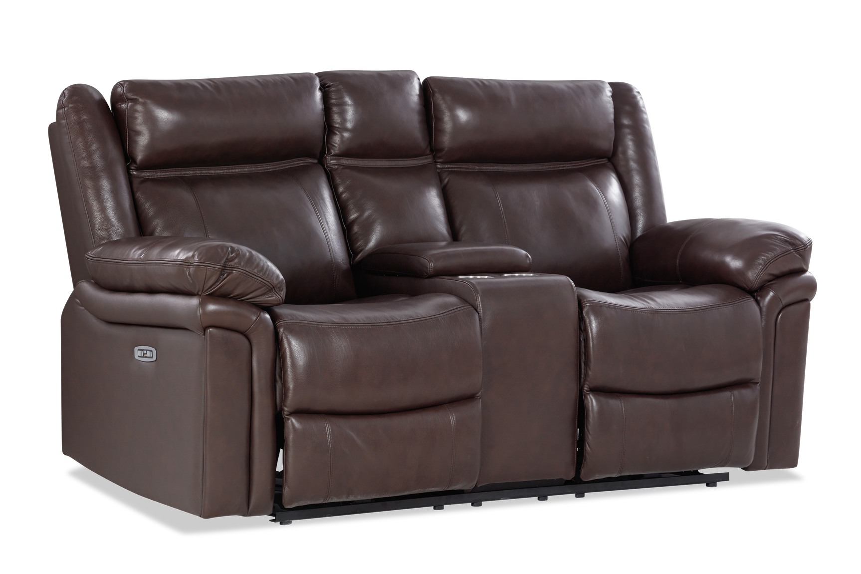 Charlie Leather Recliner Sofa with Console