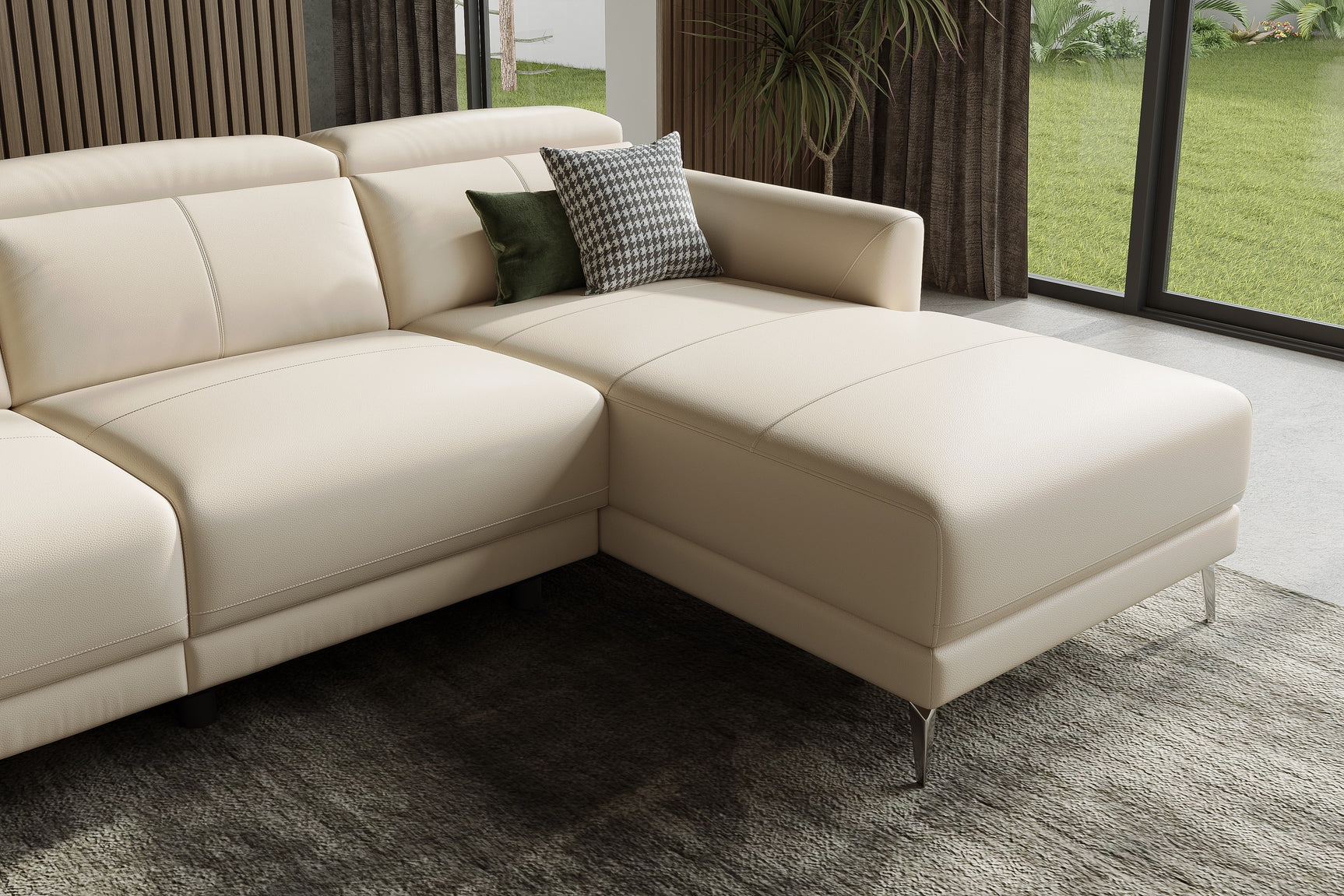 Andria Leather Reclining Sectional Sofa