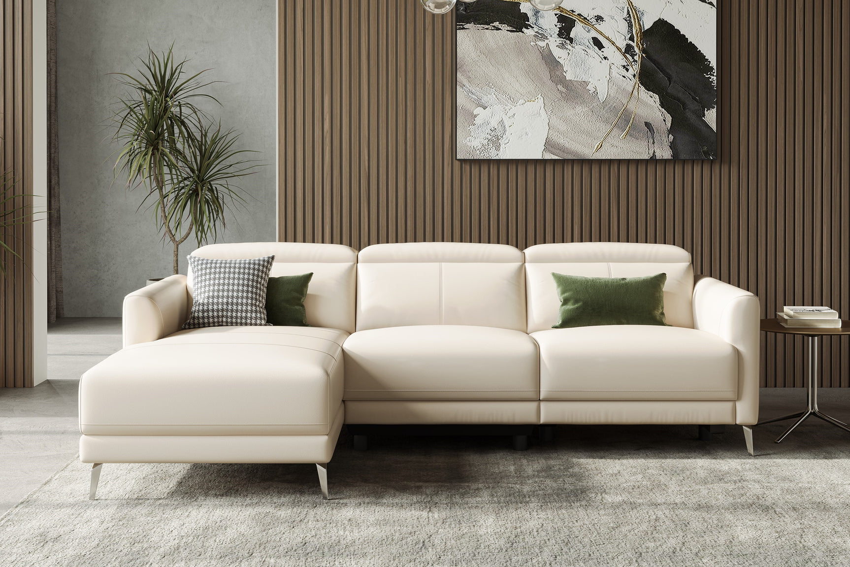 Andria Leather Reclining Sectional Sofa